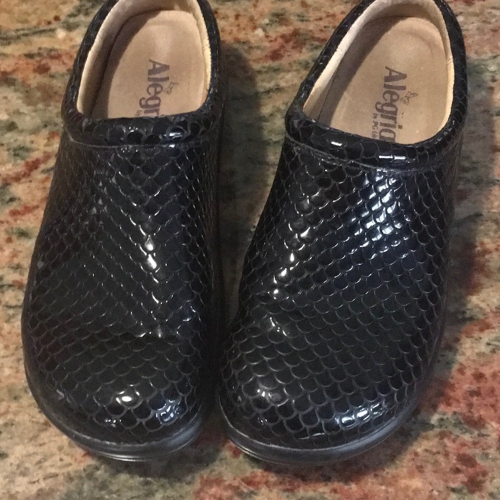 Alegria Black Leather Shoes